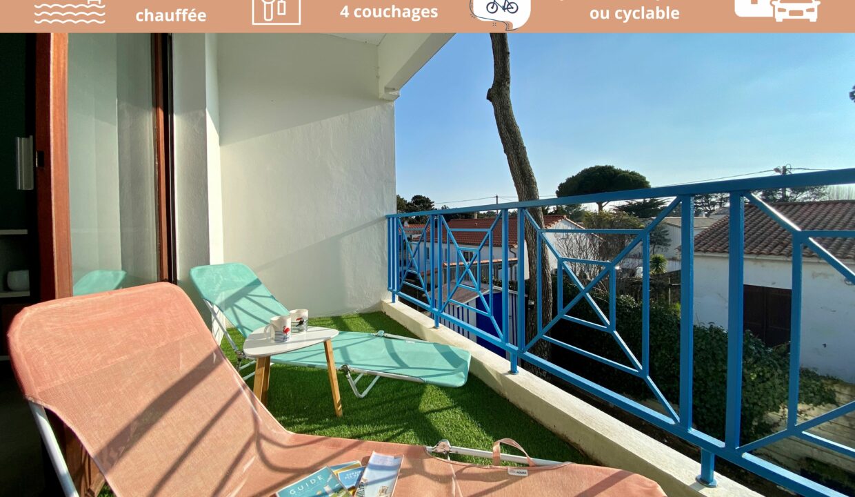 Appartement rénové cosy et confortable - Résidence calme au milieu des pins avec piscine chauffée - 600m mer