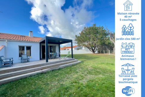 LA SAUZAIE au calme d'une impasse - maison cosy avec grand terrain clos et pergola bioclimatique - WIFI - Animaux admis