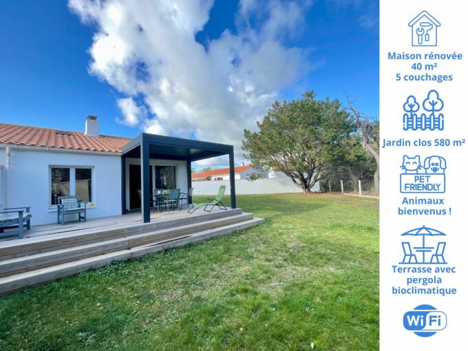 LA SAUZAIE au calme d'une impasse - maison cosy avec grand terrain clos et pergola bioclimatique - WIFI - Animaux admis