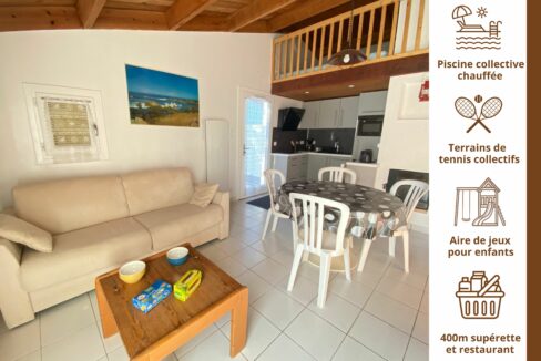 LES FERMES MARINES - TYPE 2 - PISCINE CHAUFFEE ET TENNIS COLLECTIFS - COMMERCES ET BORD DE MER A PROXIMITE