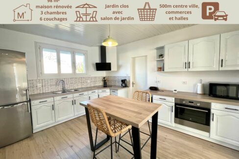 Maison de pays rénovée 3 chambres (6 couchages)