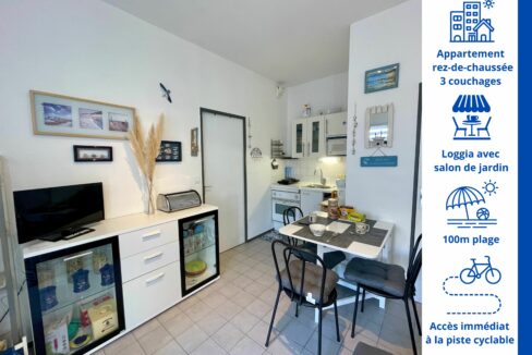 Résidence Plage 2000 - Plage du Marais Girard 100m - Appartement 3 couchages - Loggia expo sud/est