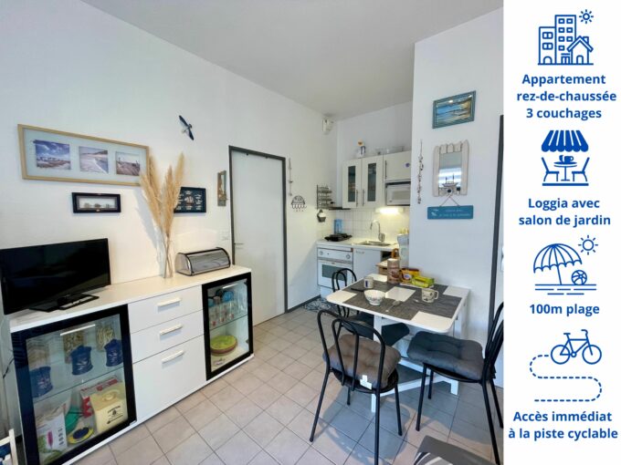 Résidence Plage 2000 - Plage du Marais Girard 100m - Appartement 3 couchages - Loggia expo sud/est