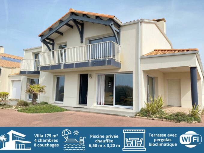VILLA FAMILIALE VUE MER 175m² AVEC PISCINE PRIVATIVE CHAUFFEE - ROUTE DE LA CORNICHE - WIFI