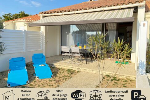 QUARTIER DES DUNES - MAISON TOUT CONFORT DANS LE VILLAGE DES OISEAUX - 300 M DE LA GRANDE PLAGE DES DUNES - WIFI